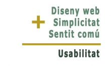 Imatge que diu: disseny web + simplicitat + sentit comú = usabilitat