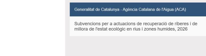 Finançar actuacions de recuperació de riberes i millora de l'estat ecològic en rius i zones humides